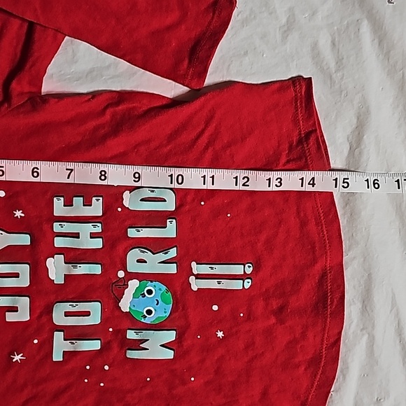 Old Navy Long-Sleeve JOY TO THE WORLD!! Red Graphic Tee Toddler Girls 3T New - Picture 10 of 11